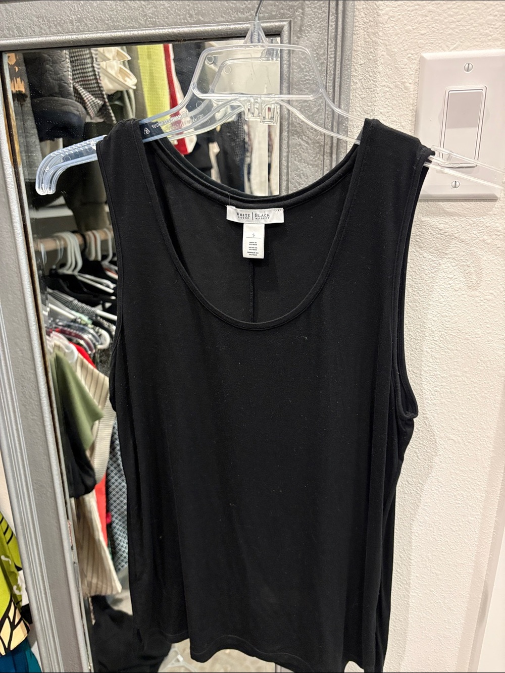 White House Black Market Black Scoop Tank